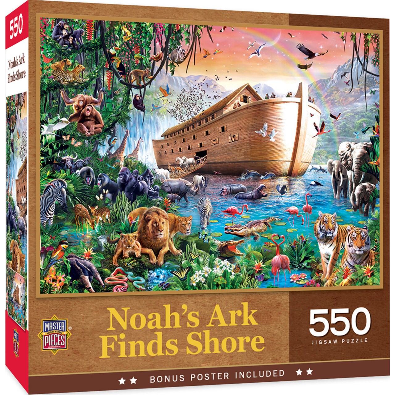 Masterpieces 550 Piece Jigsaw Puzzle - Noah's Ark Finds Shore - 18"x24"